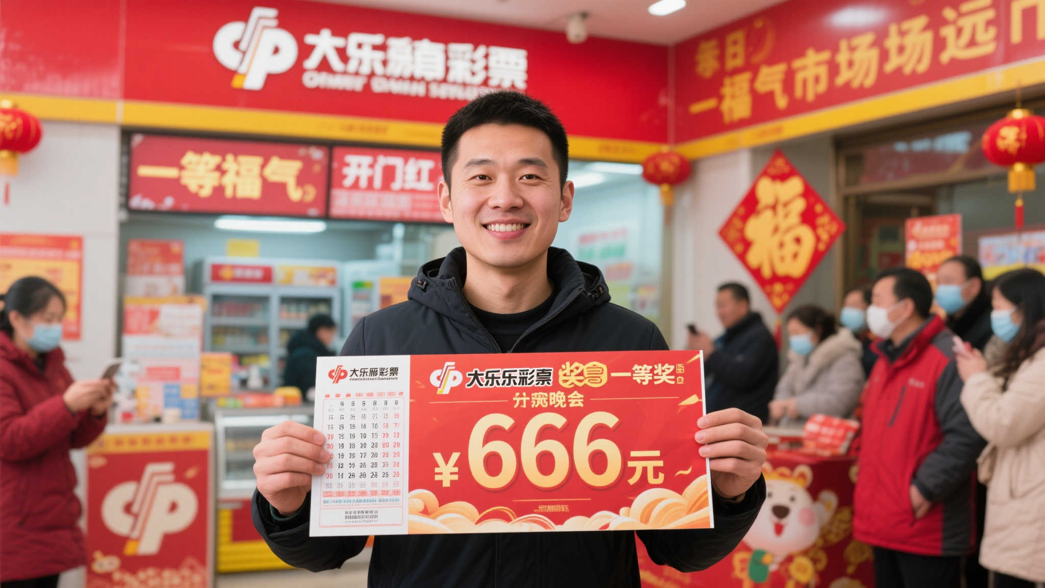 男子开市首日喜获大乐透666万 曾中500万再创佳绩