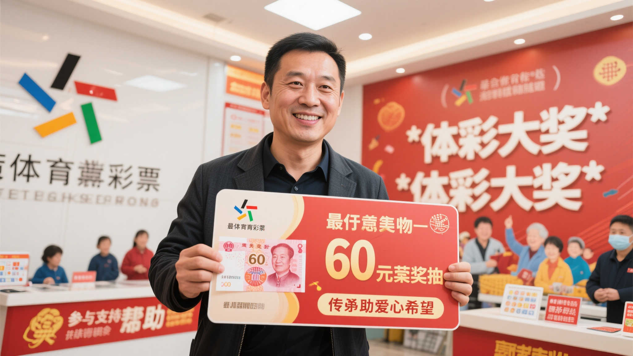 男子60元刮彩票喜中百万大奖，家人齐聚共享兑奖喜悦